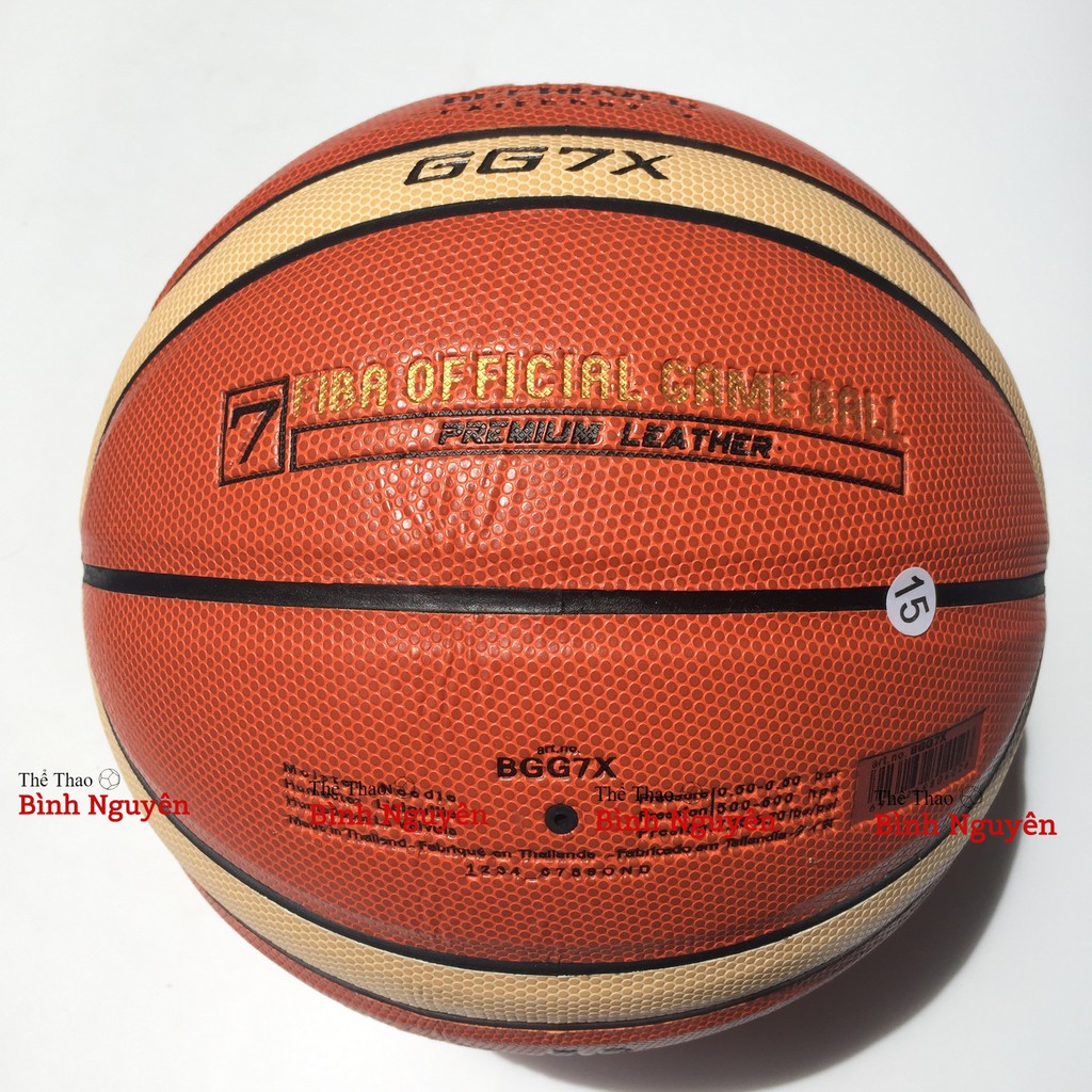 Bóng rổ Molten FIBA GG7X size 7 da PU chơi indoor, outdoor TẶNG kim bơm + túi lưới, banh đẹp bền bám tay tốt da mềm nhồi