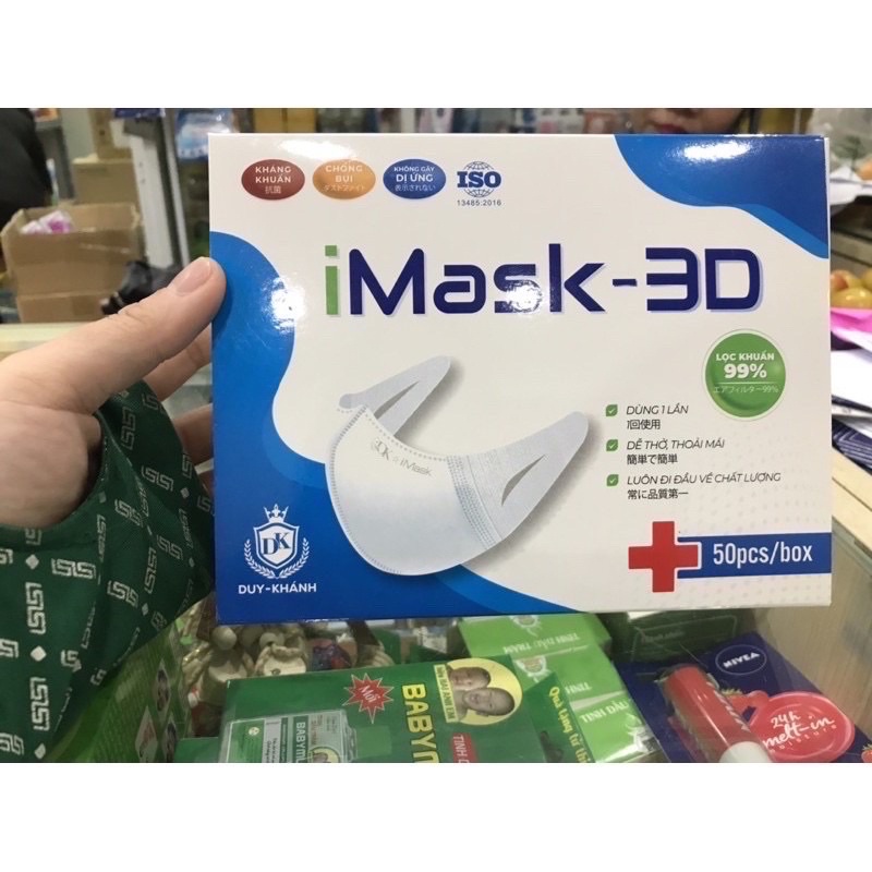 Khẩu trang iMask-3D hộp 50 chiếc và 10 chiếc