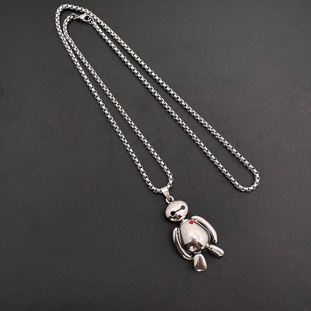 Vòng cổ Mặt Baymax Bằng Kim Loại Thời Trang Cho Nam