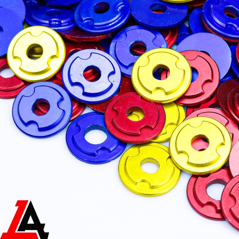 Long đền nhôm CNC gắn ốc 6ly, 8ly, 10ly xe máy