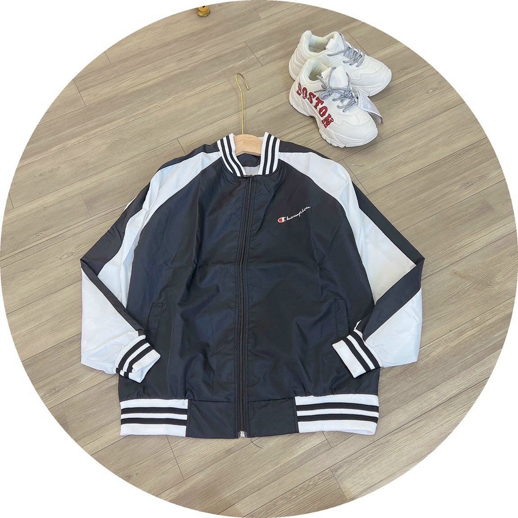 Áo khoác dù nam nữ CHAMPION form rộng