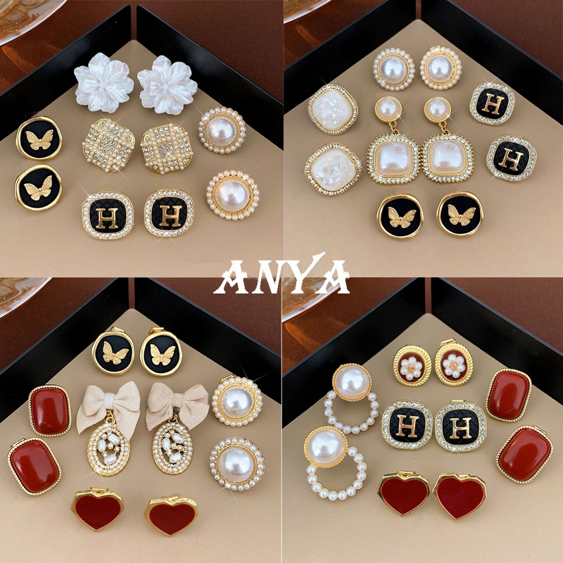 Bông Tai Ngọc Trai Hình Tròn Kiểu Dáng Mới 2023