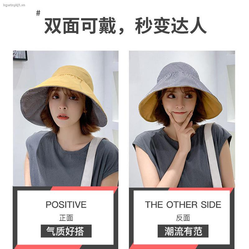 ∏hat female new Korean version wild spring and summer sky top double-sided sunshade cover face sunscreen UV sun fisherman