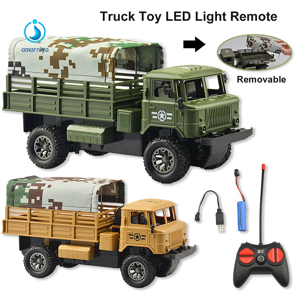 Xe tải đồ chơi điều khiển từ xa có đèn LED cho trẻ em