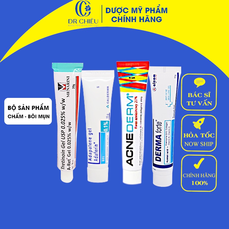 Combo sản phẩm chấm mụn , bôi mụn ẩn, mụn sưng - Dr Chiều