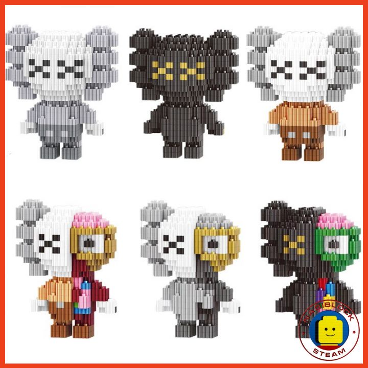 Bộ đồ chơi lắp ráp xếp hình KAWS 3D nanoblock Linkgo 68113-68185