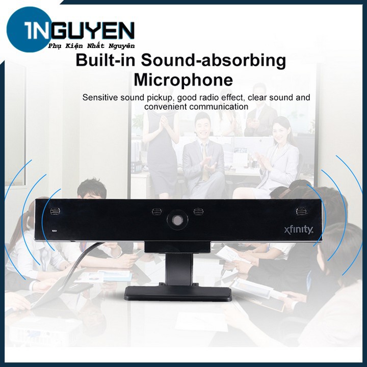 Webcam Xfinity Full HD 1080p 4 Micro Lọc Tạp Âm Đa Hướng, Lấy Nét Tự Động Cho PC, TV Box, Smart TV,... | Camera máy tính | BigBuy360 - bigbuy360.vn