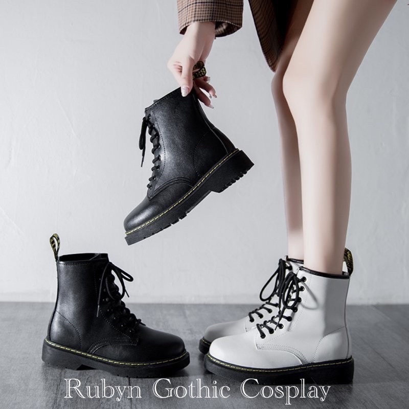 [CÓ SẴN] 🍁 Giày Boots Chiến Binh Dr cổ lửng 2 màu trắng, đen | BigBuy360 - bigbuy360.vn