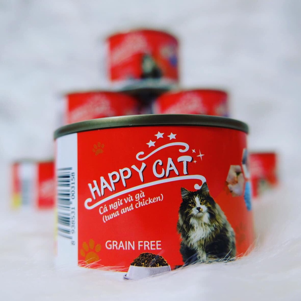 Pate cá ngừ đóng hộp Happy Cat cho mèo cưng – Boss Garden