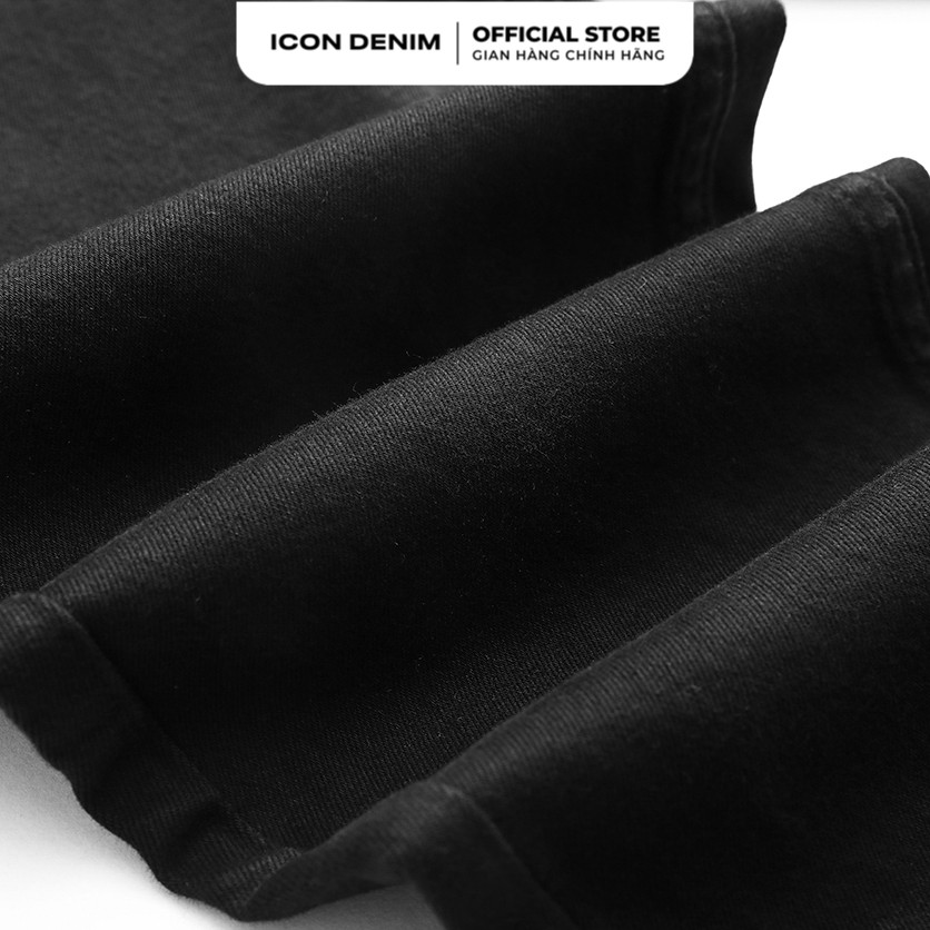 Quần Jean Nam Đen Trơn ICON DENIM Dáng Ôm Skinny Trẻ Trung, Co Giãn Tốt | BigBuy360 - bigbuy360.vn