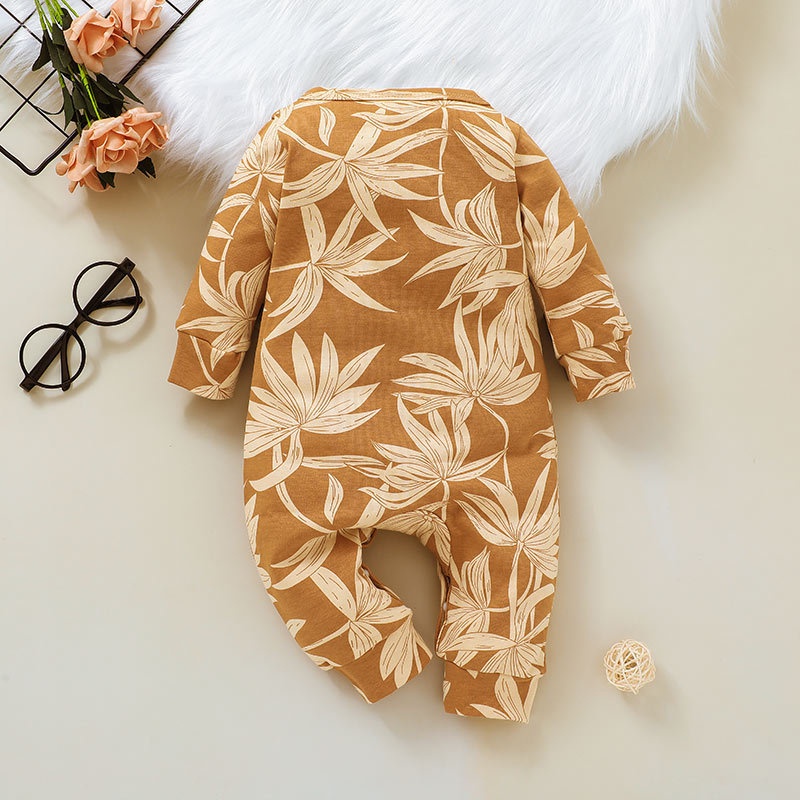 Body liền thân trần bông, bodysuit dài tay cotton cho bé trai sơ sinh từ 0-24 Tháng
