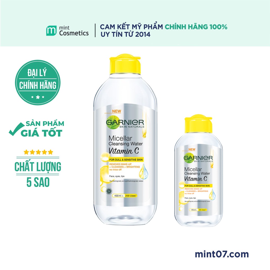 Tẩy trang Garnier Micellar Cleansing Water Vitamin C