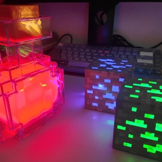 Đèn khối, đèn đuốc, móc chìa khoá Minecraft