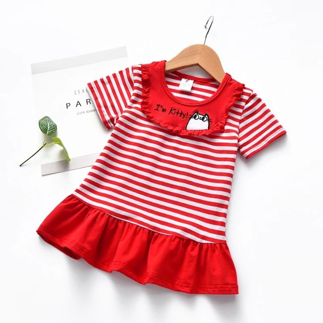 Váy baby doll sọc kẻ bé gái cực xinh