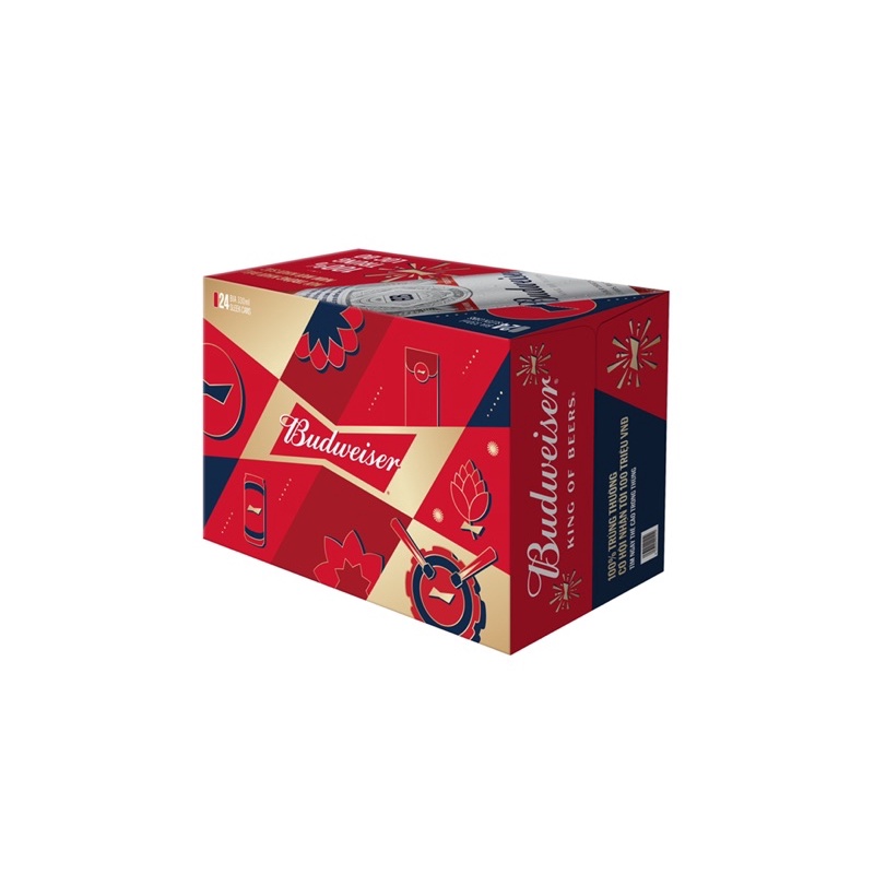 Bia budweiser mỹ 330ml thùng 24 lon date t12 chính hãng - ảnh sản phẩm 5