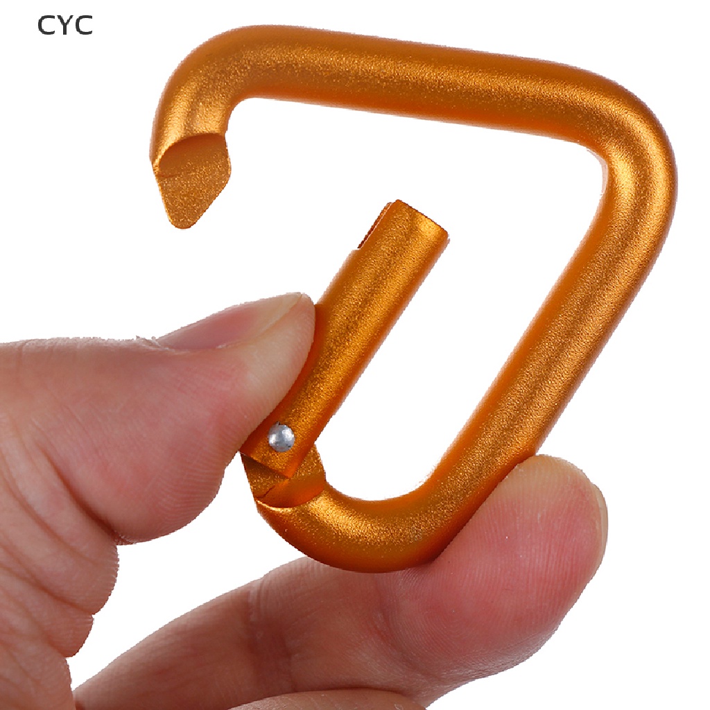 CYC 1PC Triangle Carabiner Outdoor Camping Hiking Keychain Kettle Buckle Snap Clip CY