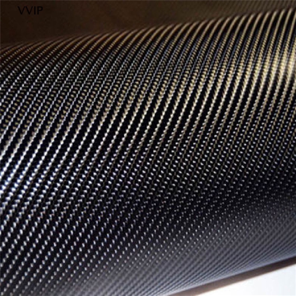 Vvvn Perfect 3D Carbon Fiber Black Vinyl Film Auto Car Sheet Wrap Roll Sticker Decor Jelly