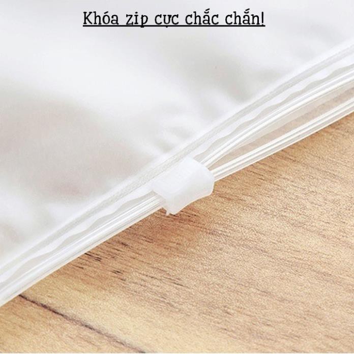 Túi Zip Lụa Mờ Khóa Kéo Đựng Quần Áo Du Lịch Loại 1 Size Nhỏ/Trung Bình/Lớn - Giày/Dép/Đồ/Trang Điểm/Quần Áo - RosyPosy