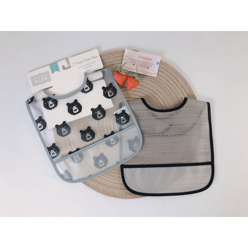 Yếm Cho Bé Sơ Sinh Chống Thấm Có Máng Set 2 Chiếc Babibu - YCT2
