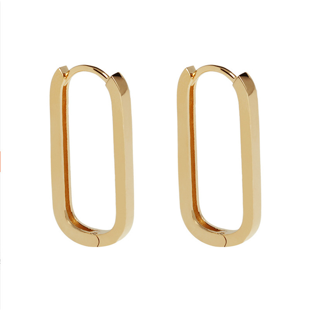 Bông tai mạ vàng 14k phong cách Hàn Quốc đơn giản thời trang cho nữ Yanqueens Đồ trang sức Quà tặng