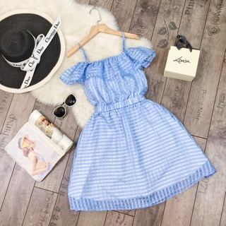 Đầm xoè trễ vai (ảnh thật)