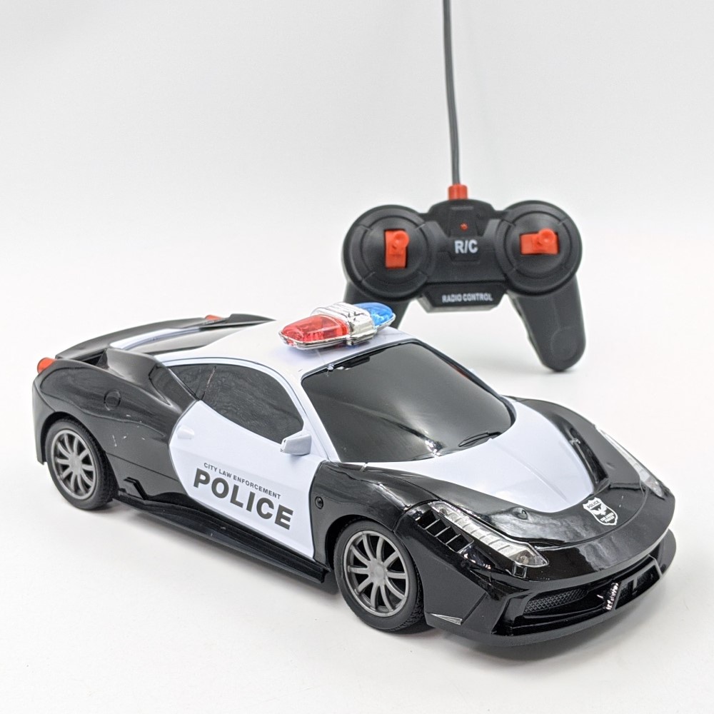 Xe điều khiển từ xa cảnh sát Dubai điều khiển bằng vô lăng 💥 Bảo Hành 30 Ngày✅