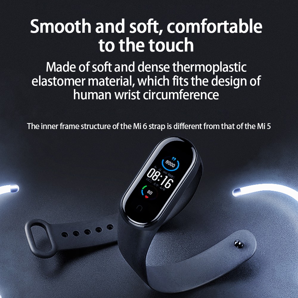 Dây Đeo Tpu Thay Thế Cho Đồng Hồ Thông Minh Xiaomi Mi Band 6