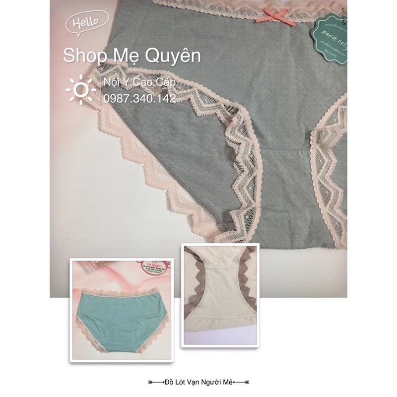 Quần lót Cotton thông hơi phối ren quyến rũ - mặc nhẹ tênh