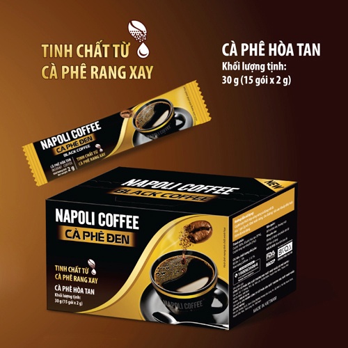 Cà phê đen đá sữa 2in1 3in1 cacao trà Napoli coffee cafe sạch nhiều loại trọng lượng 500g