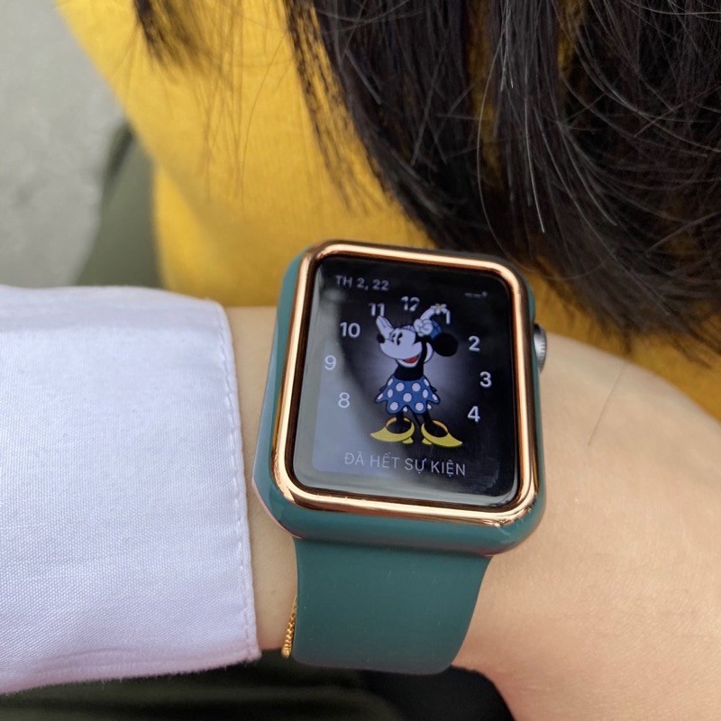 ốp viền đồng hồ apple watch 1/2/3/4/5/6 viền bóng màu