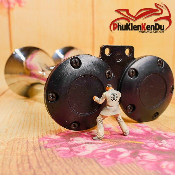 Còi hơi, kèn tự sinh hơi óng loa kim loại dài 20CM-45CM, mạ CROM, dùng cho ô tô, xe tải, xe máy 12V/24V - HORN TECH