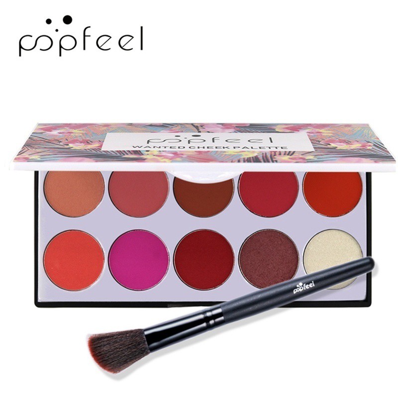 [Hàng mới về] Bảng phấn đánh má hồng Popfeel lâu trôi có 10 màu chống nước / nhòe hiệu quả | BigBuy360 - bigbuy360.vn