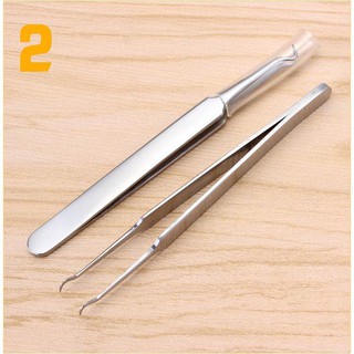 Combo 2 Nhíp Cong Gắp Mụn Đầu Đen Thông Minh