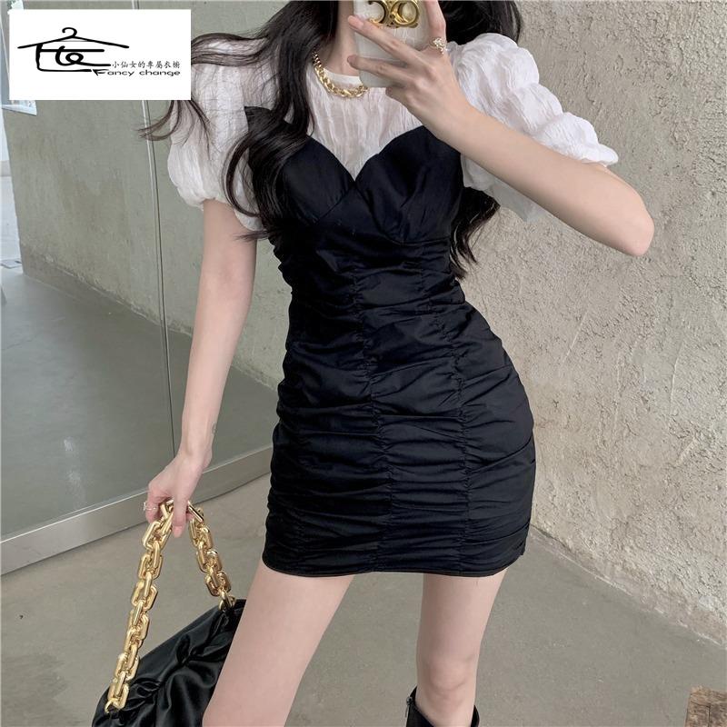 Đầm Tay Phồng Ngắn Cổ Điển Phong Cách Pháp Thời Trang Mùa Hè Hàng Mới Dành Cho Bạn Nữ 2022