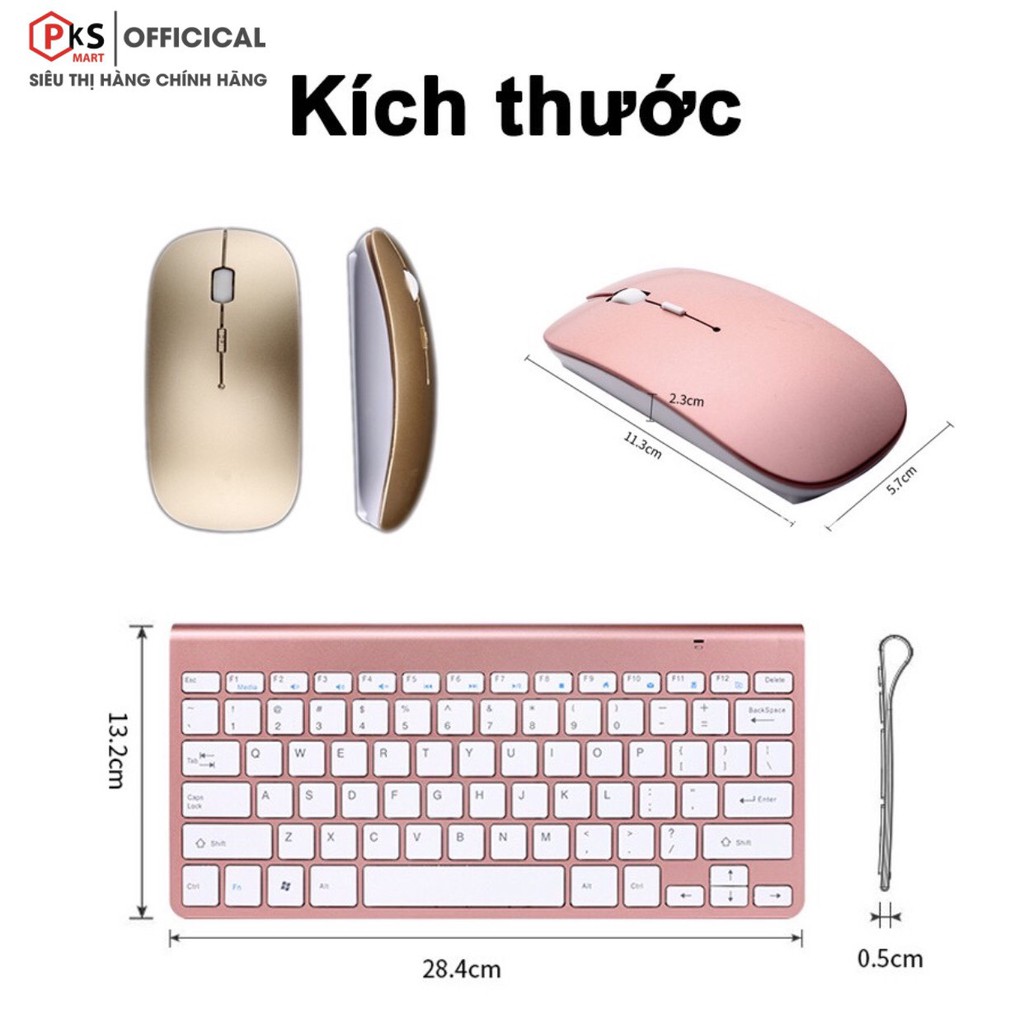 [QUÀ TẶNG 01 MÓC DÁN TƯỜNG] Bàn Phím và Chuột Không Dây K108 Chống Thấm Nước 2.4G Dùng Cho Laptop, Máy Tính PC, Smart TV