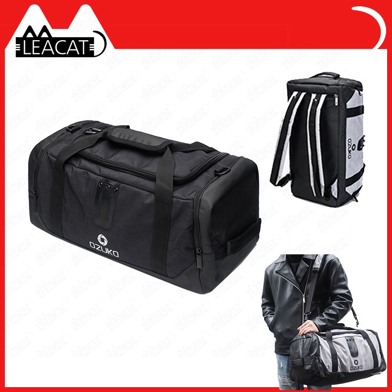 🔥Ready Stock🔥 【Leacat】 Multifunctiona Men Travel Duffle Bag Túi xách hành lý Oxford chống thấm nước