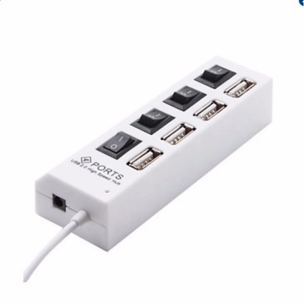 Hub chia USB 4 cổng có công tắc USB 2.0