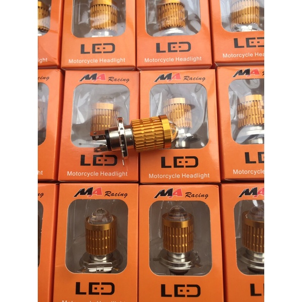 Đèn pha Led bi cầu 2 màu chân H4 chính hãng MAracing