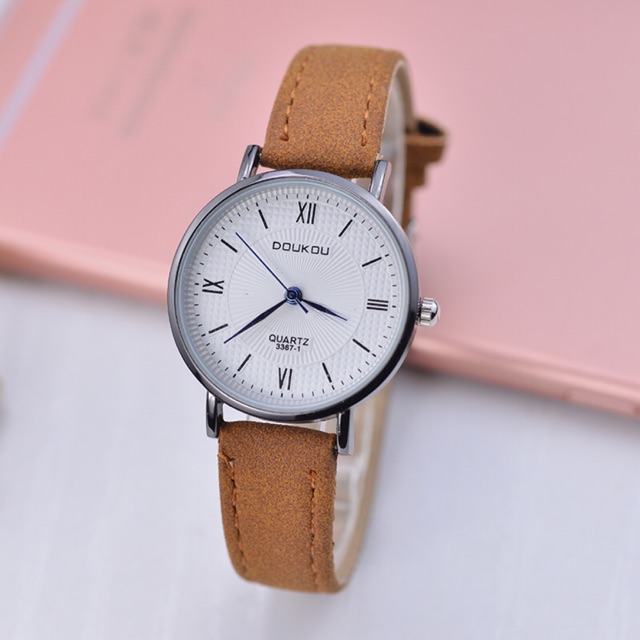 Đồng hồ nữ Doukou chính hãng kim xanh 4 màu phong cách Hàn Quốc
