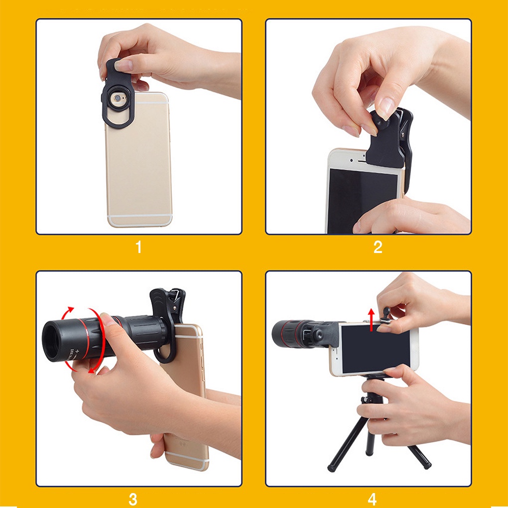 Ống Kính Apexel 18x zoom Tùy Chỉnh Cho Điện Thoại / Máy Ảnh lens chụp ảnh cho điện thoại Kính phóng chụp ảnh điện thoại