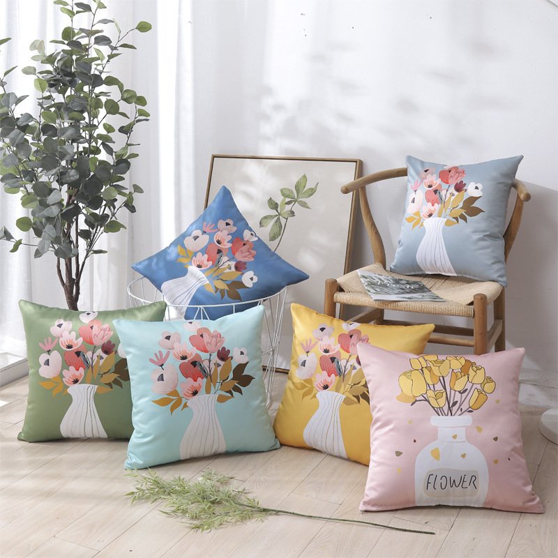 (In 2 mặt cao cấp) Gối tựa lưng, trang trí sofa, nhà cửa, văn phòng 2 mặt cao cấp M7