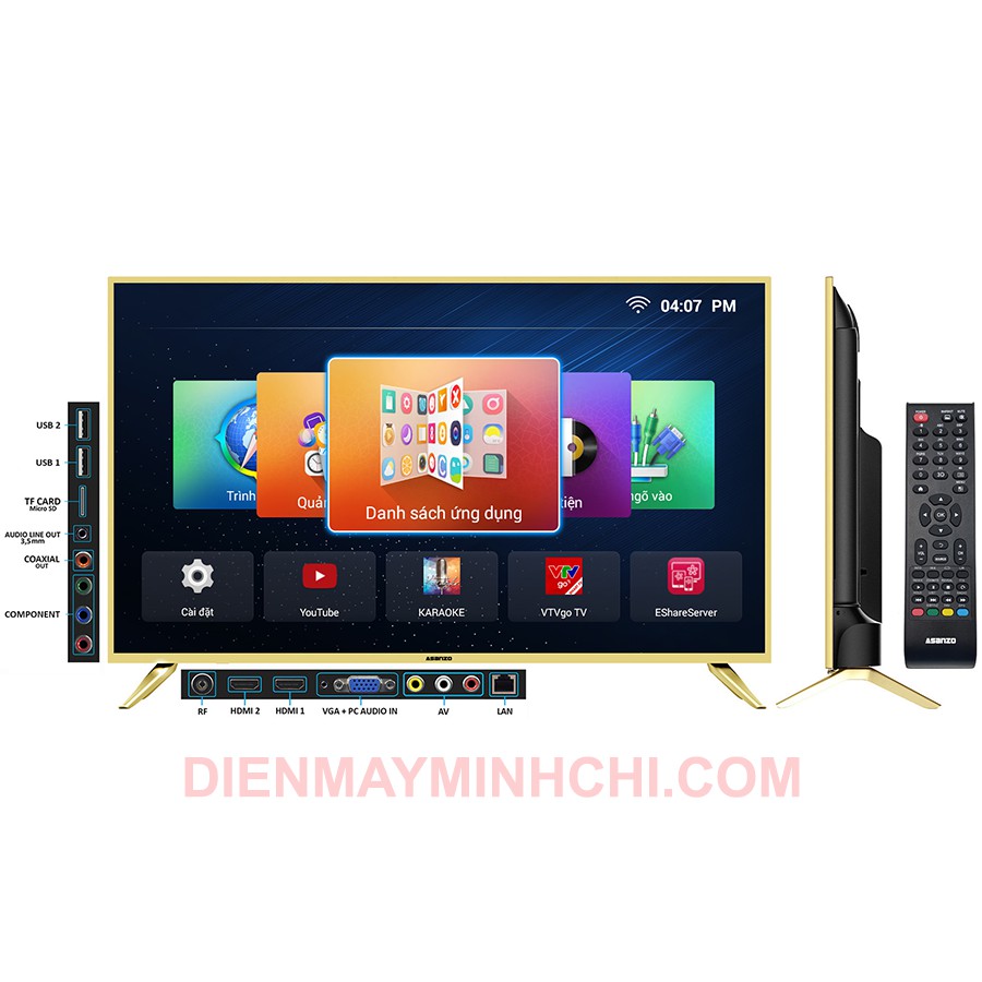 Smart Tivi Asanzo iSLIM PRO 43 Inch- 43S51 Android 9.0 cho trải nghiệm mượt mà