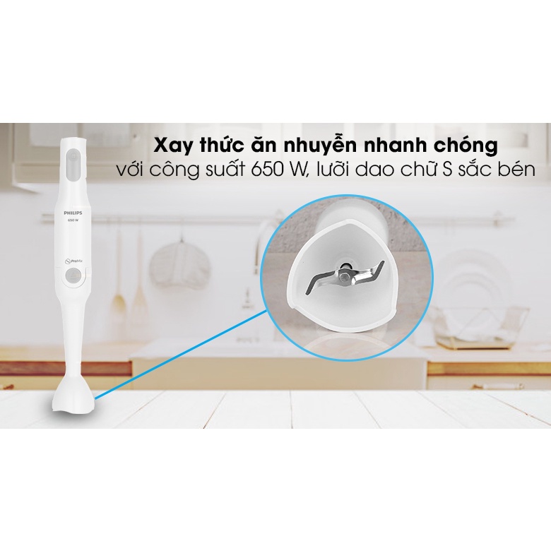 Máy Xay Sinh Tố Cầm Tay Philips HR2531 - Công Nghệ Xay Promix 650W - Bảo Hành Chính Hãng 2 Năm