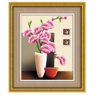 Tranh đính đá Bình Hoa Khoe Sắc Df2214 (48x60) chưa đính