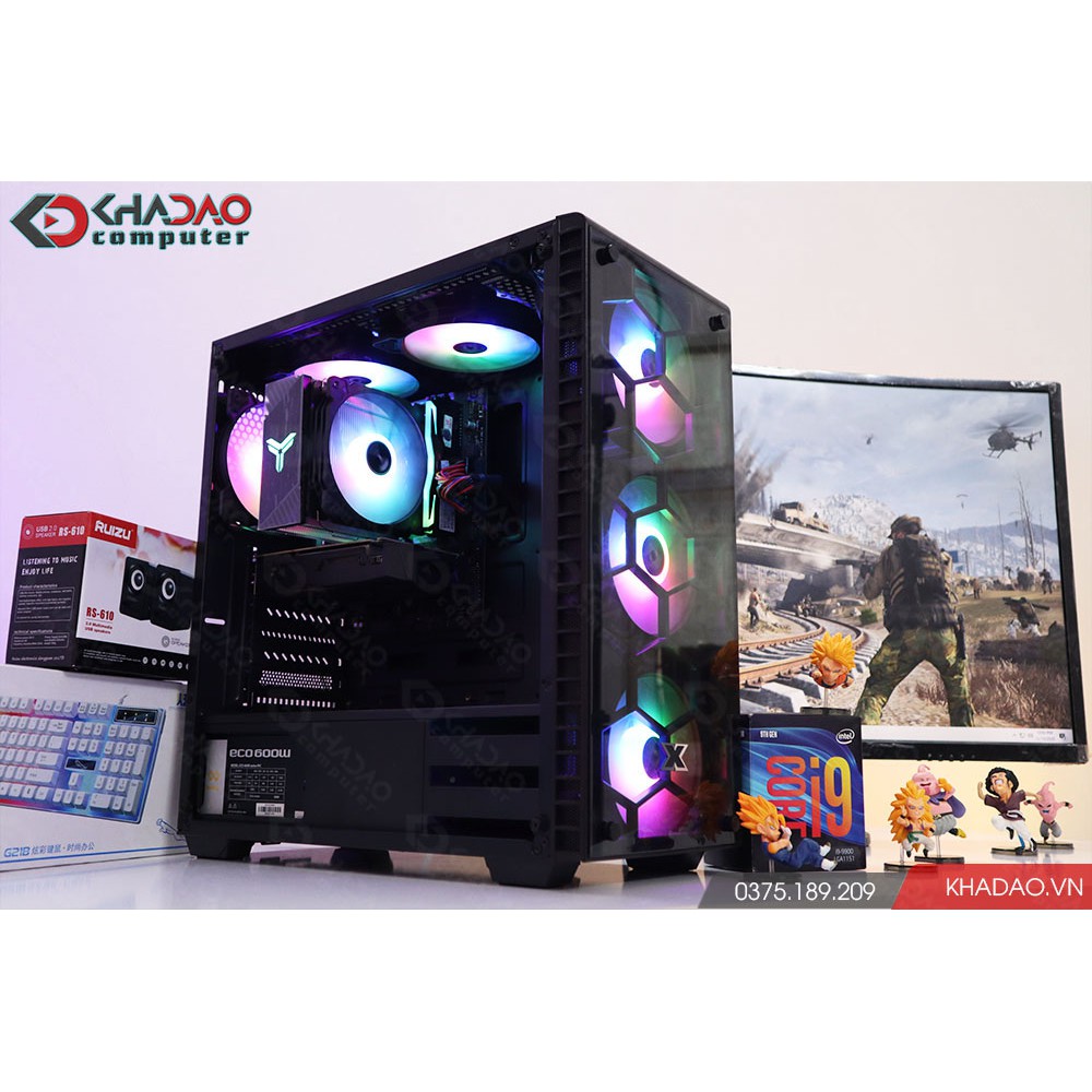 [Mã ELMS05 giảm 5% đơn 300K] Full Bộ PC Gaming Warzone - Core i9 9900/ Z390/ 8GB/ GTX 1060/ 27inch cong | WebRaoVat - webraovat.net.vn