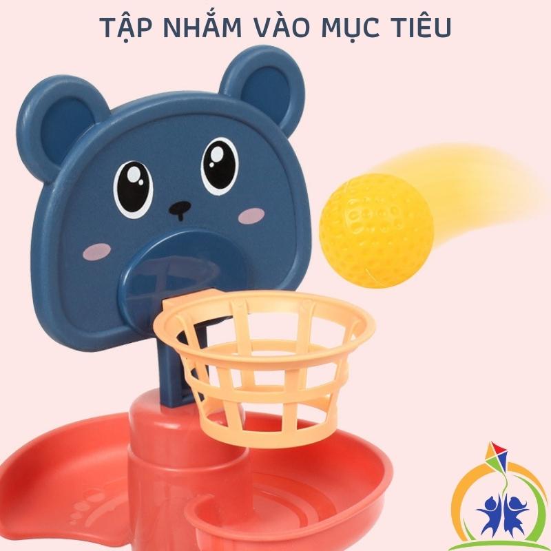 Tháp bóng lăn cầu trượt thả bóng xoay tròn KIDONE đồ chơi cho bé đơn giản, sinh động, an toàn KO07