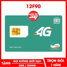 Sim 12F90 VIETTEL trọn gói, nghe gọi miễn phí 1 năm