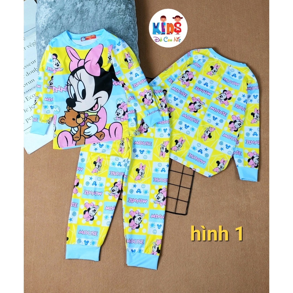 (11-23 KÝ) THUN LẠNH 3D TAY DÀI BÉ GÁI - ĐỒ BỘ TRẺ EM