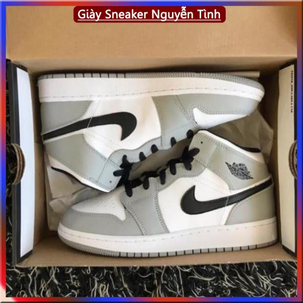 Giày thể thao sneaker Jordan Xám Cao, Giày JD xám cao SMOKE GREY full box bill -sneaker  Nguyễn Tình