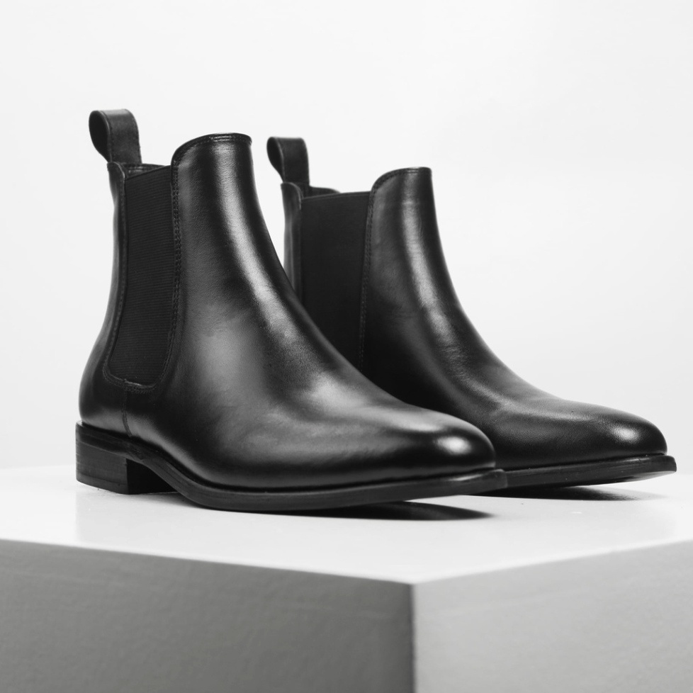 Giày Chelsea Boots cao cổ thời trang nam chất liệu da bò đế tăng chiều cao 3.5cm | WebRaoVat - webraovat.net.vn